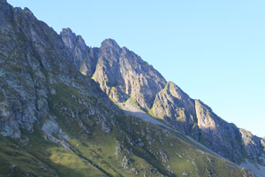 Randonnée Alpes, observation des chamois dans les rochers